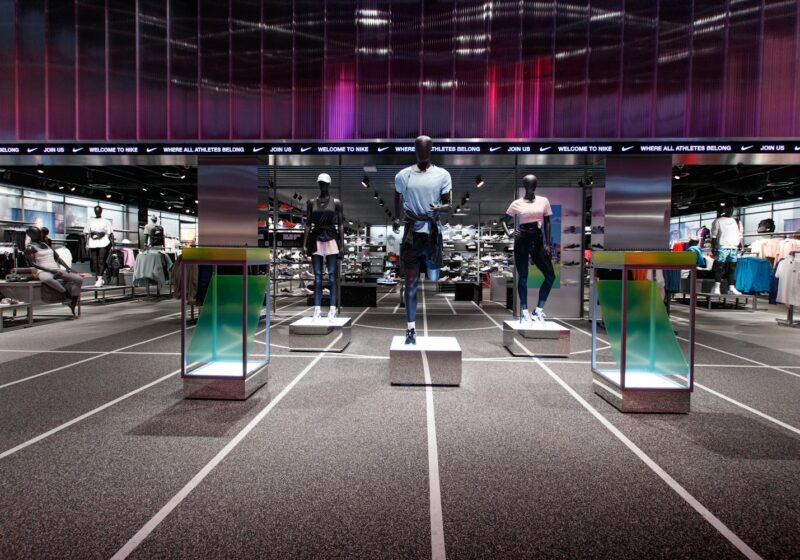 a display of mannequins in a clothing store